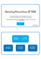 Vorschau - Fördermaterial/Inklusion - interaktive PDFs - Überschlagen - Minusaufgaben - Seite 3