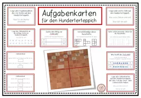 Vorschau - Spiele - Aufgaben-Karten für den Hunderterteppich - Deckblatt