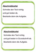 Vorschau - Stationenlernen - Abschreibkartei mit zusätzlichen Aufgaben - Seite 1