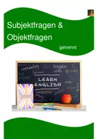 Vorschau - Arbeitsblätter - Subjektfragen und Objektfragen mit who und what im Simple Present / Simple Past - Arbeitsblätter mit Lösungen - PDF und Docx - Deckblatt