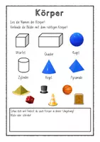 Vorschau - Arbeitsblätter - Körperformen Selbstlernheft für 1. und 2. Klasse - Seite 3