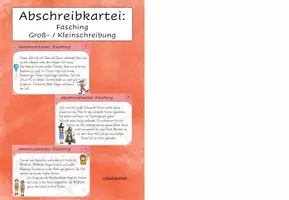Vorschau - Arbeitsblätter - Abschreibkartei-Paket Fasching - Deckblatt