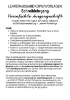 Vorschau - Unterrichtsreihen - Mit dem VA-Schreiblehrgang schnell und gründlich Vereinfachte Ausgangsschrift erlernen - LEHRERAUSGABE - Seite 1
