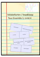Vorschau - Aufgabenkarten - Vokabelkarten zu Tous Ensemble 3, Unité 4 - Deckblatt
