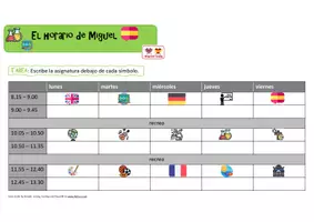 Vorschau - Arbeitsblätter - Las asignaturas - Vokabelübersicht - Deckblatt