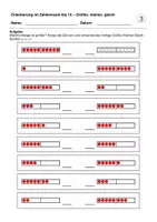 Vorschau - Arbeitsblätter - Größer, kleiner, gleich (Zahlenraum bis 10) - Deckblatt