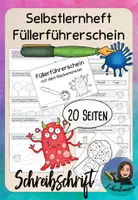 Vorschau - Unterrichtsreihen - Füllerführerschein Füllerdiplom | Einführung Füller mit dem Klecksmonster - Deckblatt
