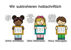 Vorschau - Arbeitsblätter - Halbschriftliches Subtrahieren ZR 100 - Seite 1