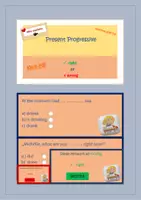 Vorschau - Arbeitsblätter - Klick-Pdf (interaktiv) Present Progressive Homeschooling - Deckblatt
