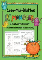 Vorschau - Arbeitsblätter - Lese-Mal-Blätter Englisch "Lil monster" Homeschooling - Deckblatt