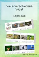 Vorschau - Arbeitsblätter - Viele verschiedene Vögel: Leporello - Deckblatt