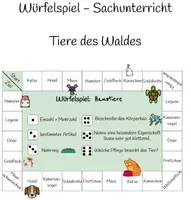 Vorschau - Spiele - Würfelspiel - Sachunterricht - Haustiere - Deckblatt