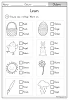 Vorschau - Arbeitsblätter - Arbeitsblätter Ostern/ Frühling Deutsch Klasse 1 - Seite 1