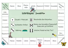 Vorschau - Spiele - Würfelspiel - SU - Würfelspiel Insekten - Seite 1