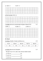 Vorschau - Klassenarbeiten - Klassenarbeit Mathe 4 - Grundrechenarten und Zeitspannen - Seite 3