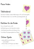 Vorschau - Spiele - Verliebte Zahlen: Tafelmaterial und Kärtchen für Kinder - Seite 1