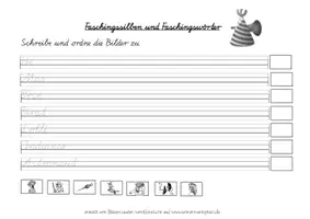 Vorschau - Arbeitsblätter - Fasching, Karneval schreiben und lesen - Fibel - Seite 1