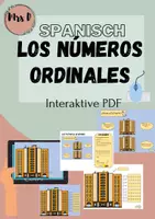 Vorschau - Arbeitsblätter - Números ordinales - Interaktive PDF - Deckblatt