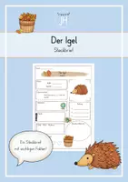 Vorschau - Arbeitsblätter - Steckbrief zum Igel - Deckblatt