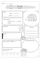 Vorschau - Arbeitsblätter - Steckbrief zum Igel - Seite 3