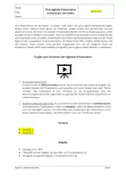 Vorschau - Arbeitsblätter - Eine digitale Präsentation halten - Seite 1