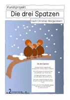 Vorschau - Mal- und Bastelvorlagen - Anleitung: Die drei Spatzen - Seite 1