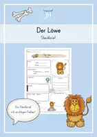 Vorschau - Arbeitsblätter - Steckbrief zum Löwen - Deckblatt