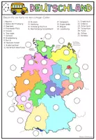 Vorschau - Arbeitsblätter - Bundesländer Deutschland - Kartenarbeit - Seite 1