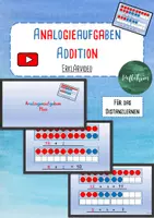 Vorschau - Präsentationen/Tafelbilder - Analogieaufgaben Addition - Erklärvideo - Klasse 1 - für das Distanzlernen geeignet - Deckblatt