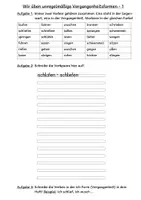Vorschau - Arbeitsblätter - Verben Klasse 2 3 4 Gegenwart, 1. und 2. Vergangenheit - Seite 1