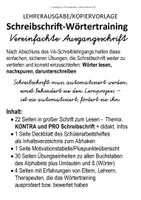 Vorschau - Arbeitsblätter - Schreibschrift-Wörtertraining in Vereinfachter Ausgangsschrift - LEHRERAUSGABE - Seite 1
