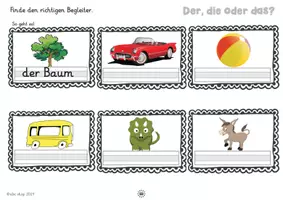 Vorschau - Arbeitsblätter - Erste Nomen und Begleiter zuordnen (Wortschatzerweiterung, Begleitertraining) - Seite 2