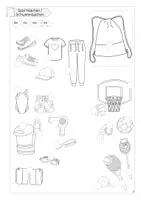 Vorschau - Arbeitsblätter - Schwimmsachen Sportsachen I Bildwörterbuch I DaZ I Vokabeln - Seite 1