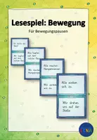 Vorschau - Bildkarten - Lesespiel Bewegung (für bis zu 30 Personen) - Deckblatt
