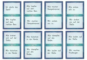 Vorschau - Bildkarten - Lesespiel Bewegung (für bis zu 30 Personen) - Seite 2