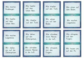 Vorschau - Bildkarten - Lesespiel Bewegung (für bis zu 30 Personen) - Seite 3