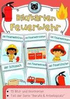 Vorschau - Präsentationen/Tafelbilder - Bildkarten | Feuerwehr| Berufe & Arbeitsplatz - Deckblatt