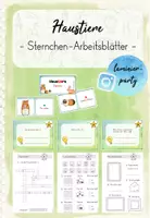 Vorschau - Unterrichtsreihen - Haustiere: Sternchen-Arbeitsblätter (Kl. 1) - Deckblatt