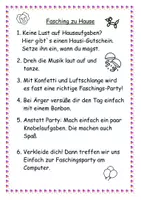 Vorschau - Anderer Materialtyp - Fasching in der Tüte - Deckblatt