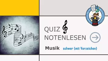 Vorschau - Spiele - Musik: Notenlesen im Violinschlüssel - QUIZ (schwer) - interaktive PDF - Seite 1