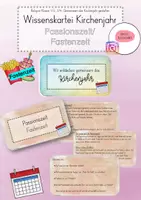 Vorschau - Arbeitsblätter - Wissenskartei KIRCHENJAHR Thema: Passionszeit - Deckblatt