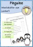 Vorschau - Arbeitsblätter - Arbeitsblätter Pinguine - Deckblatt