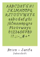 Vorschau - selbst erstellte Schriftarten - Schrift für dein Arbeitsmaterial - Brico-Serifa - Deckblatt