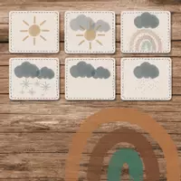 Vorschau - Bildkarten - Wetterkarten - Klassenkalender Regenbogen Boho - Deckblatt