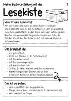 Vorschau - Arbeitsblätter - Buchvorstellung mit der Lesekiste - Seite 1