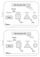 Vorschau - Arbeitsblätter - Geometrie Übungsheft 1. Klasse (Flächenformen und Muster) - Seite 1