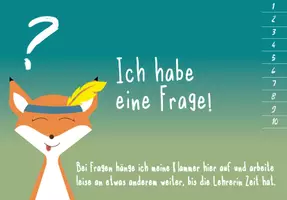 Vorschau - Poster - Organisation Klassenraum - Plakat für Fragen - Deckblatt
