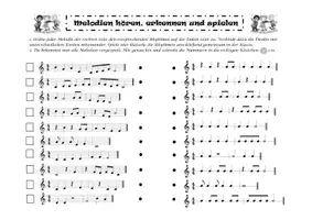 Vorschau - Arbeitsblätter - Intermezzo: M1- Melodien hören, erkennen und spielen - Seite 1