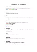 Vorschau - Arbeitsblätter - Übungen zu Lernwörtern - Lernwörterplan - Deckblatt