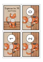 Vorschau - Fördermaterial/Inklusion - Ergänzen bis 10 mit Fritzi: (Wende-) Karten zu den verliebten Zahlen / Zehnerfreunden - Seite 2